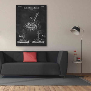 'Curling Broom Blueprint Patent Chalkboard,' Canvas Wall Art,40 x 54