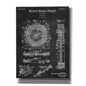 'Darts Game Blueprint Patent Chalkboard,' Canvas Wall Art,12x16x1.1x0,18x26x1.1x0,26x34x1.74x0,40x54x1.74x0