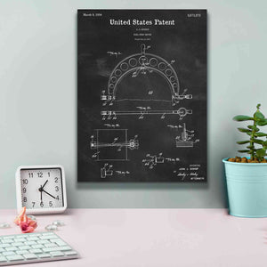 'Dial Snap Gauge Blueprint Patent Chalkboard,' Canvas Wall Art,12 x 16