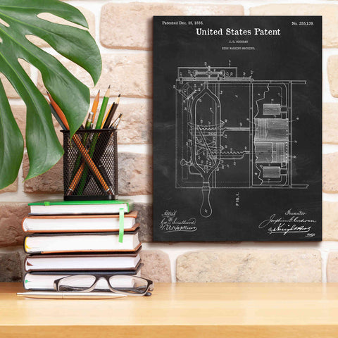 Image of 'Dish Washing Machine Blueprint Patent Chalkboard,' Canvas Wall Art,12 x 16