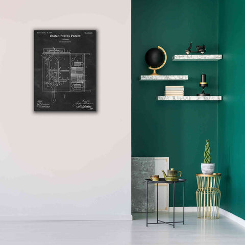 Image of 'Dish Washing Machine Blueprint Patent Chalkboard,' Canvas Wall Art,26 x 34