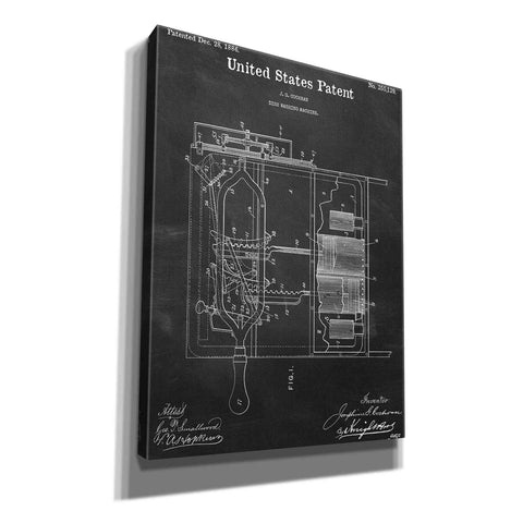 Image of 'Dish Washing Machine Blueprint Patent Chalkboard,' Canvas Wall Art,12x16x1.1x0,18x26x1.1x0,26x34x1.74x0,40x54x1.74x0