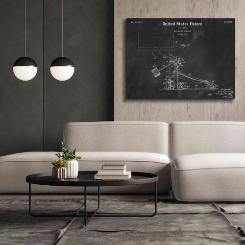 Image of 'Drum Beating Mechanism Blueprint Patent Chalkboard,' Canvas Wall Art,54 x 40