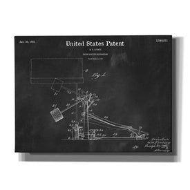'Drum Beating Mechanism Blueprint Patent Chalkboard,' Canvas Wall Art,16x12x1.1x0,26x18x1.1x0,34x26x1.74x0,54x40x1.74x0