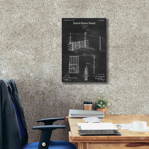 'Farm Gate Blueprint Patent Chalkboard,' Canvas Wall Art,18 x 26