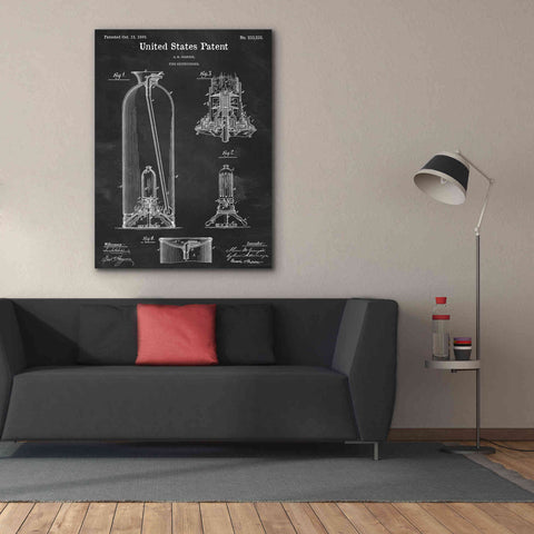 Image of 'Fire Extinguisher Blueprint Patent Chalkboard,' Canvas Wall Art,40 x 54