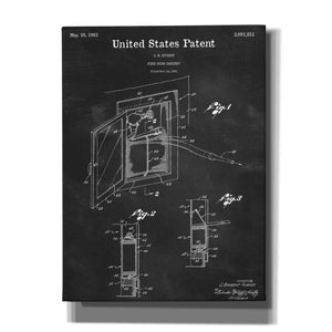 'Fire Hose Cabinet Blueprint Patent Chalkboard,' Canvas Wall Art,12x16x1.1x0,18x26x1.1x0,26x34x1.74x0,40x54x1.74x0