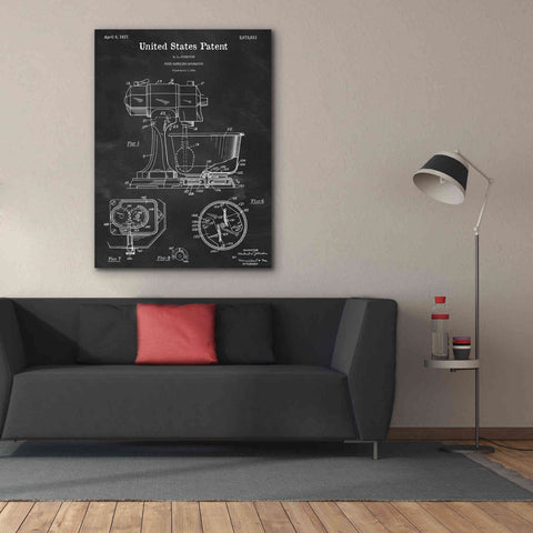 Image of 'Kitchen Mixer Blueprint Patent Chalkboard,' Canvas Wall Art,40 x 54