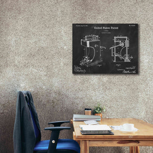'Blacksmith's Hammer Blueprint Patent Chalkboard' Canvas Wall Art,34 x 26