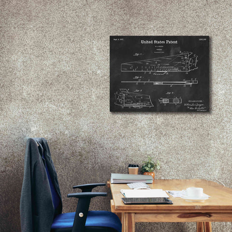 Image of 'Handsaw Blueprint Patent Chalkboard,' Canvas Wall Art,34 x 26