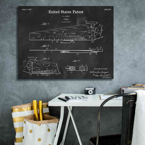 Image of 'Handsaw Blueprint Patent Chalkboard,' Canvas Wall Art,34 x 26