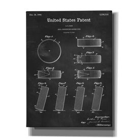 'Hockey Puck Blueprint Patent Chalkboard,' Canvas Wall Art,12x16x1.1x0,18x26x1.1x0,26x34x1.74x0,40x54x1.74x0