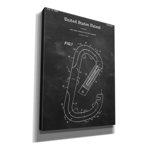 Image of 'Climbing Hook Blueprint Patent Chalkboard,' Canvas Wall Art,12x16x1.1x0,18x26x1.1x0,26x34x1.74x0,40x54x1.74x0