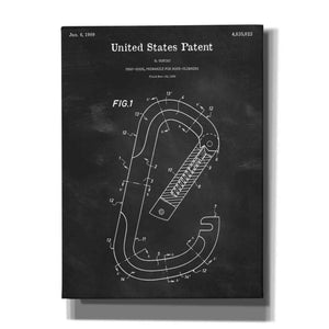 'Climbing Hook Blueprint Patent Chalkboard,' Canvas Wall Art,12x16x1.1x0,18x26x1.1x0,26x34x1.74x0,40x54x1.74x0
