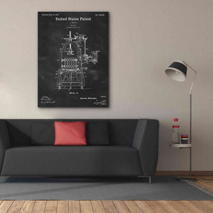 'Wine Press Blueprint Patent Chalkboard,' Canvas Wall Art,40 x 54