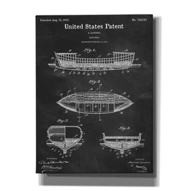 'Lifeboat Blueprint Patent Chalkboard,' Canvas Wall Art,12x16x1.1x0,18x26x1.1x0,26x34x1.74x0,40x54x1.74x0