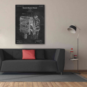 'Mailbox Blueprint Patent Chalkboard,' Canvas Wall Art,40 x 54