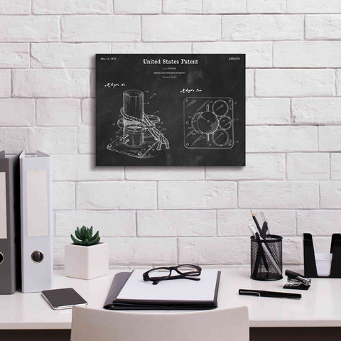 Image of 'Marine Line Secure Device Blueprint Patent Chalkboard,' Canvas Wall Art,16 x 12