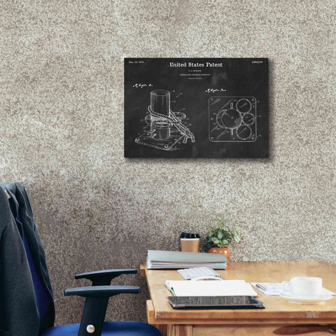 Image of 'Marine Line Secure Device Blueprint Patent Chalkboard,' Canvas Wall Art,26 x 18