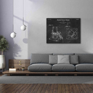 'Marine Line Secure Device Blueprint Patent Chalkboard,' Canvas Wall Art,54 x 40