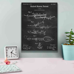 'Medicine Spoon Blueprint Patent Chalkboard,' Canvas Wall Art,12 x 16