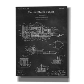 'Motor Hair Clipper Blueprint Patent Chalkboard,' Canvas Wall Art,12x16x1.1x0,18x26x1.1x0,26x34x1.74x0,40x54x1.74x0