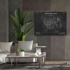 'Weft Stop Motion for Looms Blueprint Patent Chalkboard,' Canvas Wall Art,54 x 40