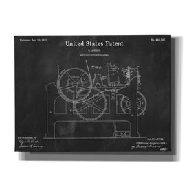 'Weft Stop Motion for Looms Blueprint Patent Chalkboard,' Canvas Wall Art,16x12x1.1x0,26x18x1.1x0,34x26x1.74x0,54x40x1.74x0