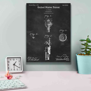 'Ophthalmoscope Blueprint Patent Chalkboard,' Canvas Wall Art,12 x 16