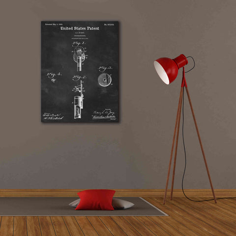 Image of 'Ophthalmoscope Blueprint Patent Chalkboard,' Canvas Wall Art,26 x 34
