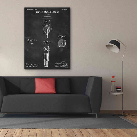 Image of 'Ophthalmoscope Blueprint Patent Chalkboard,' Canvas Wall Art,40 x 54