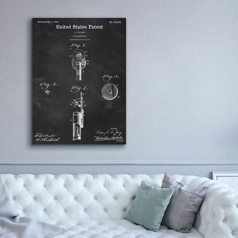 Image of 'Ophthalmoscope Blueprint Patent Chalkboard,' Canvas Wall Art,40 x 54