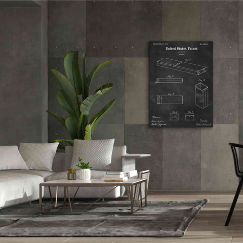 Image of 'Paper Bag Blueprint Patent Chalkboard,' Canvas Wall Art,40 x 54