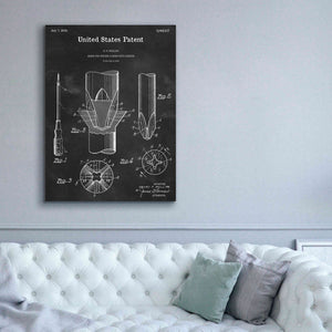 'Screw Driver Blueprint Patent Chalkboard,' Canvas Wall Art,40 x 54