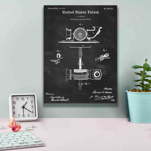 'Phonograph Blueprint Patent Chalkboard,' Canvas Wall Art,12 x 16