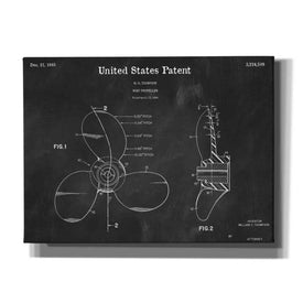 'Boat Propeller Blueprint Patent Chalkboard,' Canvas Wall Art,16x12x1.1x0,26x18x1.1x0,34x26x1.74x0,54x40x1.74x0