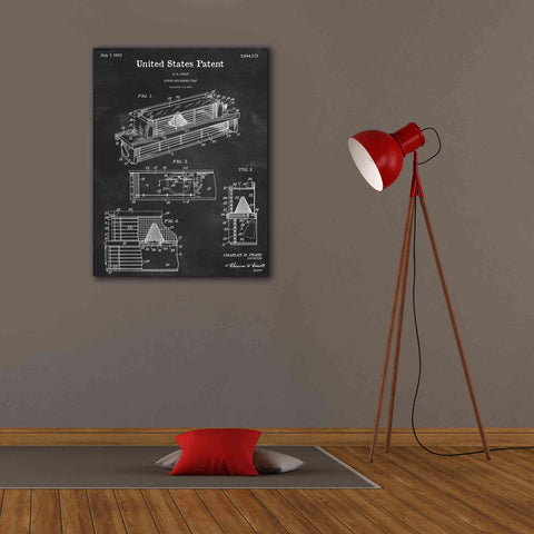 Image of 'Queen and Drone Trap Blueprint Patent Chalkboard,' Canvas Wall Art,26 x 34
