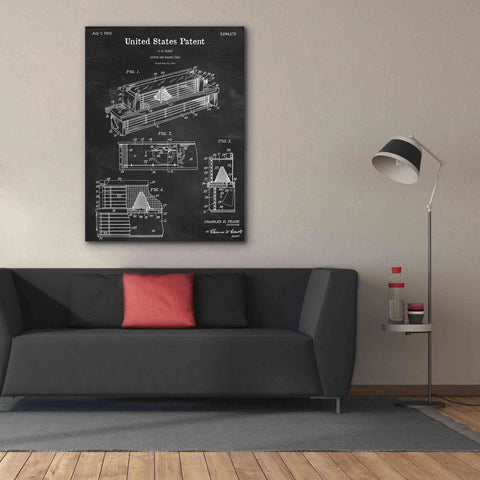 Image of 'Queen and Drone Trap Blueprint Patent Chalkboard,' Canvas Wall Art,40 x 54