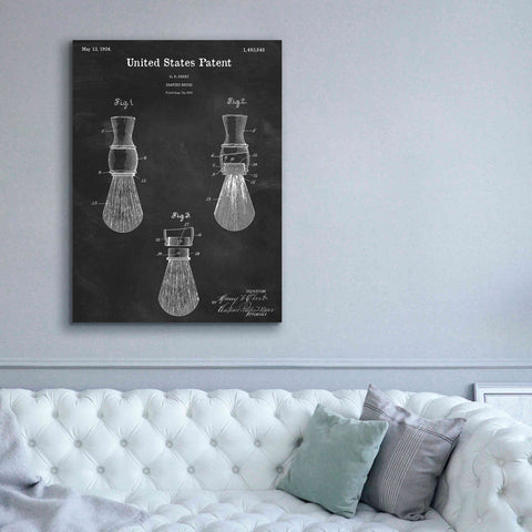 Image of 'Shaving Brush Blueprint Patent Chalkboard,' Canvas Wall Art,40 x 54