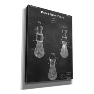 'Shaving Brush Blueprint Patent Chalkboard,' Canvas Wall Art,12x16x1.1x0,18x26x1.1x0,26x34x1.74x0,40x54x1.74x0