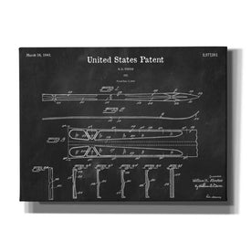 'Ski Blueprint Patent Chalkboard,' Canvas Wall Art,16x12x1.1x0,26x18x1.1x0,34x26x1.74x0,54x40x1.74x0