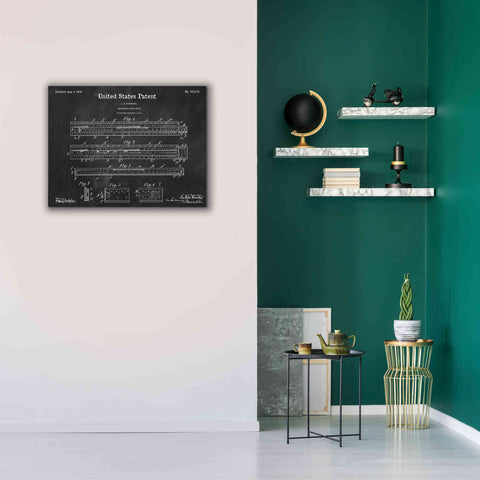 Image of 'Slide Rule Blueprint Patent Chalkboard,' Canvas Wall Art,34 x 26