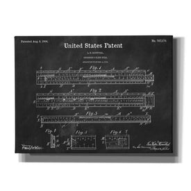 'Slide Rule Blueprint Patent Chalkboard,' Canvas Wall Art,16x12x1.1x0,26x18x1.1x0,34x26x1.74x0,54x40x1.74x0
