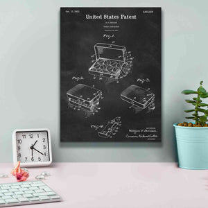 'Pharmacy Tablet Container Blueprint Patent Chalkboard,' Canvas Wall Art,12 x 16
