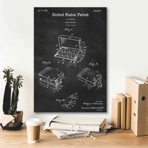 'Pharmacy Tablet Container Blueprint Patent Chalkboard,' Canvas Wall Art,18 x 26