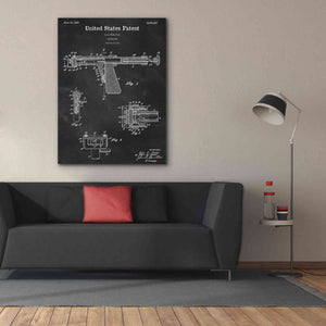 'Tattoo Gun Blueprint Patent Chalkboard,' Canvas Wall Art,40 x 54