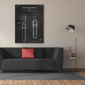 'Test Tube Blueprint Patent Chalkboard,' Canvas Wall Art,40 x 54