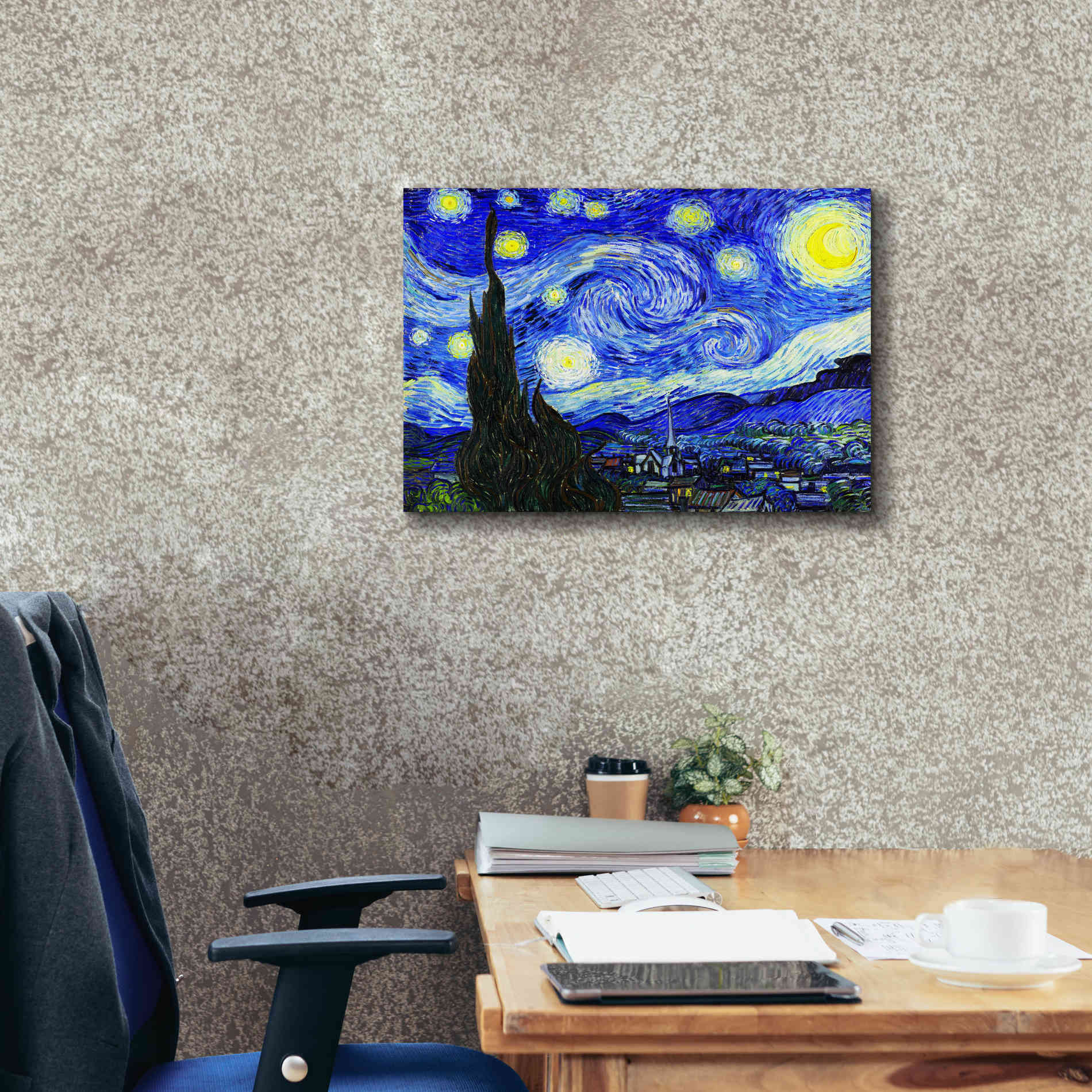 'The Starry Night' by Vincent van Gogh, Canvas Wall Art,24 x 20