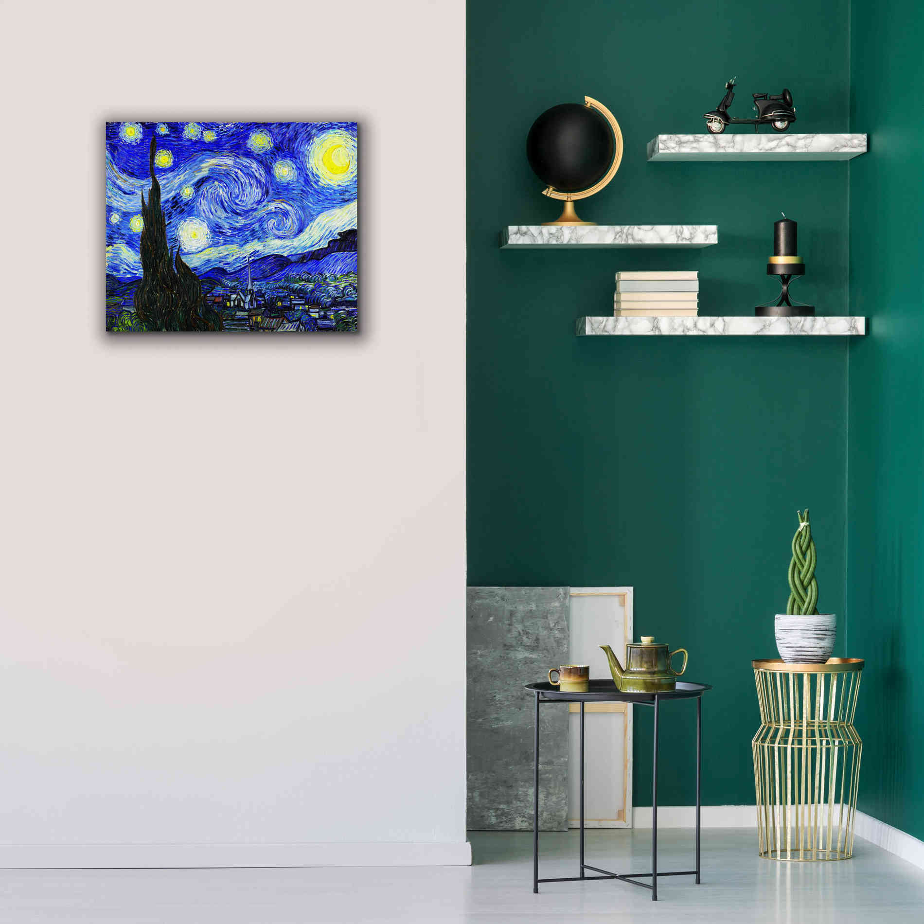 'The Starry Night' by Vincent van Gogh, Canvas Wall Art,24 x 20