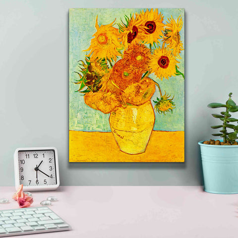 Image of 'Still Life: Vase with Twelve Sunflowers' by Vincent van Gogh, Canvas Wall Art,12 x 16